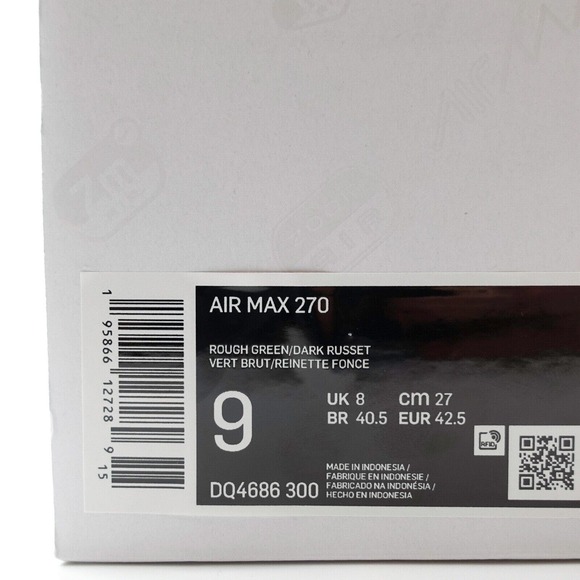Mens Nike Air Max 270 Hot Curry Rough Green Sneakers DQ4686 300 2021 Size 9 main image 6